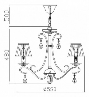 Подвесная люстра Maytoni Brionia ARM172-05-G в Когалыме - kogalym.mebel24.online | фото 5