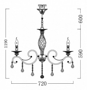 Подвесная люстра Maytoni Grace ARM247-08-G в Когалыме - kogalym.mebel24.online | фото 4