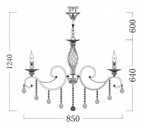 Подвесная люстра Maytoni Grace ARM247-10-G в Когалыме - kogalym.mebel24.online | фото 7
