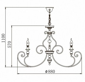Подвесная люстра Maytoni Karina H631-PL-08-B в Когалыме - kogalym.mebel24.online | фото 3