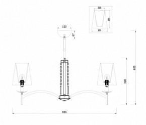 Подвесная люстра Maytoni Krona MOD076PL-06N в Когалыме - kogalym.mebel24.online | фото 3