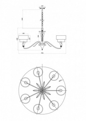 Подвесная люстра Maytoni Lillian H311-07-G в Когалыме - kogalym.mebel24.online | фото 6