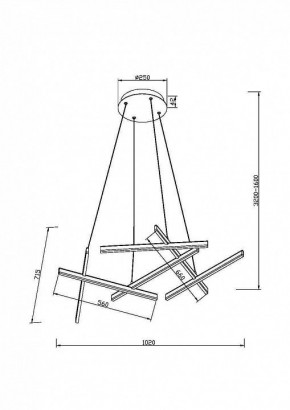 Подвесная люстра Maytoni Line MOD016PL-L80WK в Когалыме - kogalym.mebel24.online | фото 4