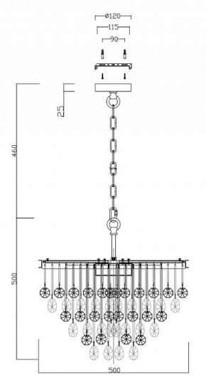 Подвесная люстра Maytoni Linn MOD091PL-05G в Когалыме - kogalym.mebel24.online | фото 5