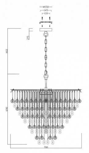 Подвесная люстра Maytoni Linn MOD091PL-09CH в Когалыме - kogalym.mebel24.online | фото 3