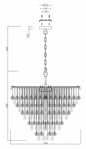 Подвесная люстра Maytoni Linn MOD091PL-09G в Когалыме - kogalym.mebel24.online | фото 4