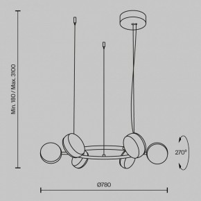 Подвесная люстра Maytoni Mind MOD299PL-L60BC3K в Когалыме - kogalym.mebel24.online | фото 4