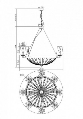 Подвесная люстра Maytoni Pantheon H021PL-08CH в Когалыме - kogalym.mebel24.online | фото 4