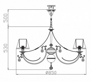Подвесная люстра Maytoni Soffia RC093-PL-08-R в Когалыме - kogalym.mebel24.online | фото 5