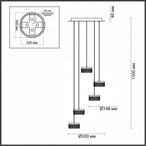 Подвесная люстра Odeon Light Fivre 5032/30L в Когалыме - kogalym.mebel24.online | фото 4