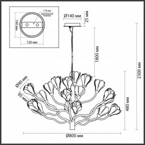 Подвесная люстра Odeon Light Gardi 5090/18 в Когалыме - kogalym.mebel24.online | фото 6
