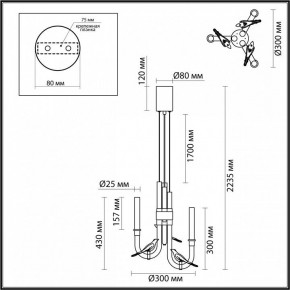 Подвесная люстра Odeon Light Lark 5431/6L в Когалыме - kogalym.mebel24.online | фото 5