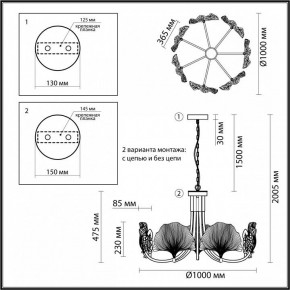 Подвесная люстра Odeon Light Ventaglio 4870/7 в Когалыме - kogalym.mebel24.online | фото 6