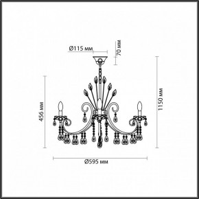 Подвесная люстра Odeon Light Versia 4977/6 в Когалыме - kogalym.mebel24.online | фото 5