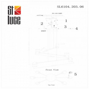 Подвесная люстра ST-Luce Montecelio SL6104.203.06 в Когалыме - kogalym.mebel24.online | фото 4