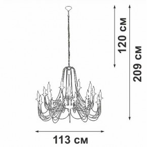 Подвесная люстра Vitaluce V1044 V1044-1/20 в Когалыме - kogalym.mebel24.online | фото 3