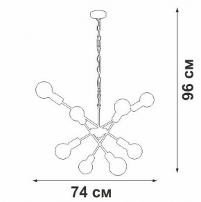 Подвесная люстра Vitaluce V4750 V4750-1/8 в Когалыме - kogalym.mebel24.online | фото 2