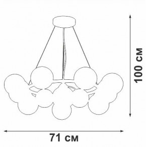 Подвесная люстра Vitaluce V48410 V48410-8/12S в Когалыме - kogalym.mebel24.online | фото 3