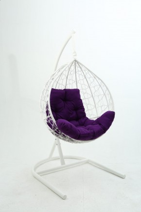 Подвесное кресло Бароло (белый/фиолетовый) в Когалыме - kogalym.mebel24.online | фото