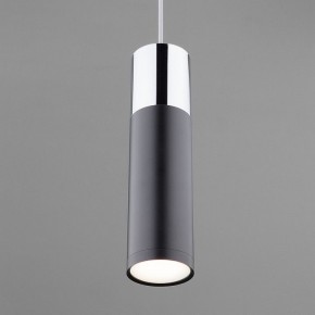 Подвесной светильник Eurosvet Double Topper 50135/1 LED хром/черный в Когалыме - kogalym.mebel24.online | фото 2