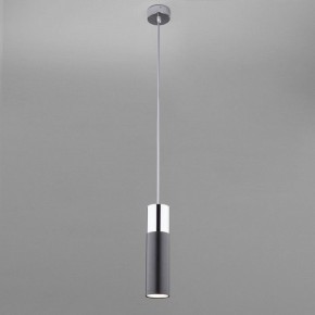 Подвесной светильник Eurosvet Double Topper 50135/1 LED хром/черный в Когалыме - kogalym.mebel24.online | фото 3