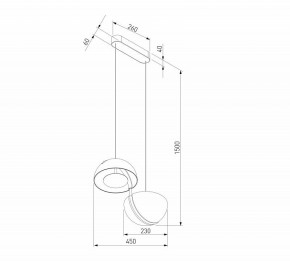 Подвесной светильник Eurosvet Emisfero 50083/2 LED золото в Когалыме - kogalym.mebel24.online | фото 4