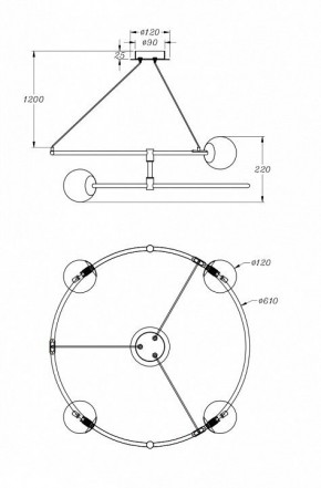 Подвесной светильник Maytoni Balance MOD317PL-04B в Когалыме - kogalym.mebel24.online | фото 4