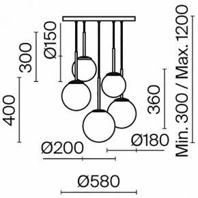 Подвесной светильник Maytoni Basic form MOD321PL-05W в Когалыме - kogalym.mebel24.online | фото 5