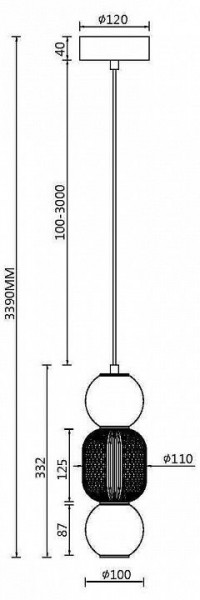 Подвесной светильник Maytoni Drop MOD273PL-L16G3K в Когалыме - kogalym.mebel24.online | фото 3
