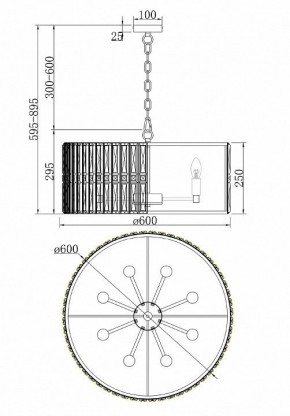 Подвесной светильник Maytoni Facet MOD094PL-08CH в Когалыме - kogalym.mebel24.online | фото 3