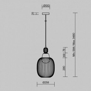 Подвесной светильник Maytoni Levitation MOD376PL-01G1 в Когалыме - kogalym.mebel24.online | фото 5