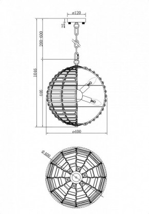 Подвесной светильник Maytoni Palla MOD092PL-06CH в Когалыме - kogalym.mebel24.online | фото 3