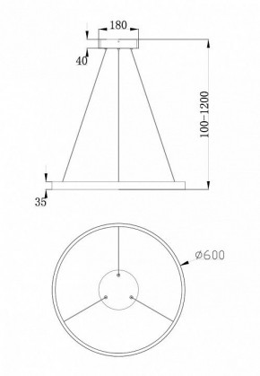 Подвесной светильник Maytoni Rim MOD058PL-L32W4K в Когалыме - kogalym.mebel24.online | фото 3