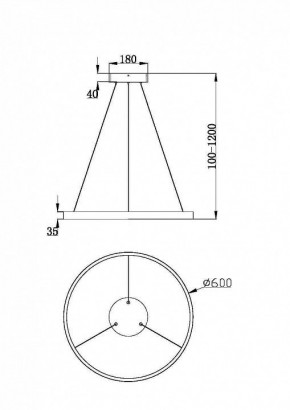 Подвесной светильник Maytoni Rim MOD058PL-L32WK в Когалыме - kogalym.mebel24.online | фото 3