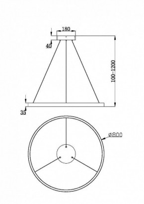 Подвесной светильник Maytoni Rim MOD058PL-L42BK в Когалыме - kogalym.mebel24.online | фото 3