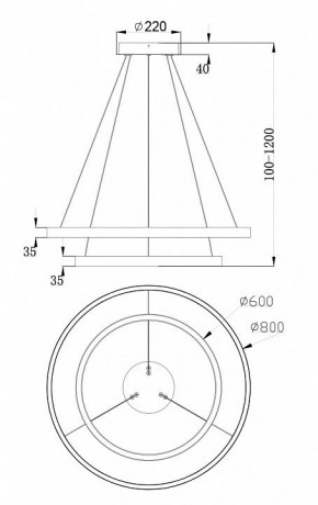 Подвесной светильник Maytoni Rim MOD058PL-L74BS4K в Когалыме - kogalym.mebel24.online | фото 7