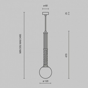 Подвесной светильник Maytoni Teatro MOD287PL-01BS в Когалыме - kogalym.mebel24.online | фото 5