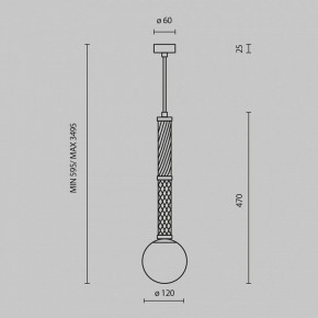 Подвесной светильник Maytoni Teatro MOD287PL-01BS1 в Когалыме - kogalym.mebel24.online | фото 5