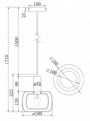 Подвесной светильник Maytoni Vision MOD411PL-01G в Когалыме - kogalym.mebel24.online | фото 7