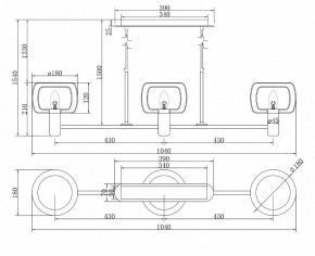Подвесной светильник Maytoni Vision MOD411PL-03G в Когалыме - kogalym.mebel24.online | фото 6