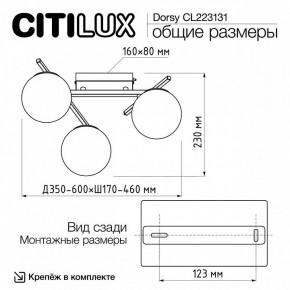 Потолочная люстра Citilux Dorsy CL223131 в Когалыме - kogalym.mebel24.online | фото 11