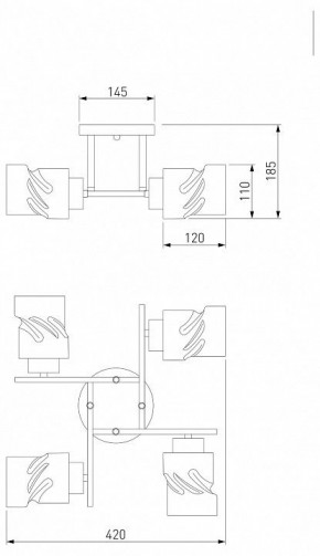 Потолочная люстра Eurosvet Hilari 30165/4 черный жемчуг в Когалыме - kogalym.mebel24.online | фото 4