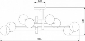 Потолочная люстра Eurosvet Nuvola 70129/8 латунь в Когалыме - kogalym.mebel24.online | фото 3