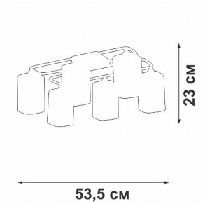 Потолочная люстра Vitaluce V3092 V3092-1/6PL в Когалыме - kogalym.mebel24.online | фото 4