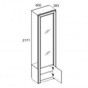 Шкаф 1DZ, OLIVIA, цвет вудлайн крем/дуб анкона в Когалыме - kogalym.mebel24.online | фото