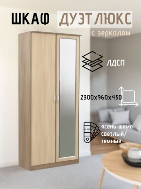 Шкаф 2-х створчатый Дуэт Люкс с зеркалом в Когалыме - kogalym.mebel24.online | фото 4