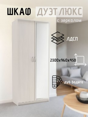 Шкаф 2-х створчатый Дуэт Люкс с зеркалом в Когалыме - kogalym.mebel24.online | фото 5