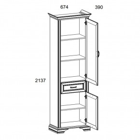 Шкаф 2D1S, MONAKO, цвет Сосна винтаж/дуб анкона в Когалыме - kogalym.mebel24.online | фото 3