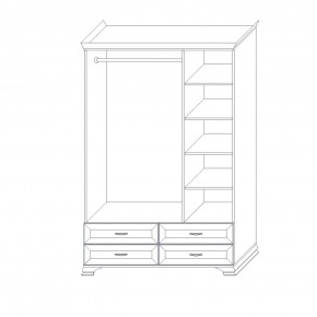 Шкаф 3-х дверный (корпус) Сиена в Когалыме - kogalym.mebel24.online | фото 3