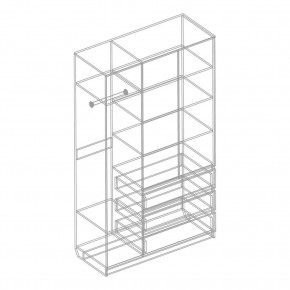 Шкаф 3-ств. с 3 ящиками "Бьянко" в Когалыме - kogalym.mebel24.online | фото 5